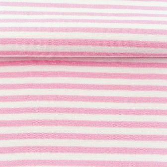 fijne boordstof licht(oud)roze /wit