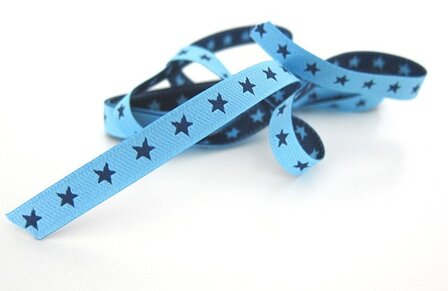 smal sterrenband, lichtblauw/marine