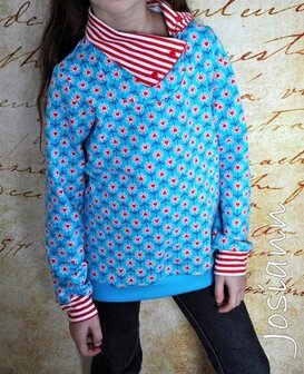 Serena, patroon van een kinderhoody in de maten 74/80 - 158/164