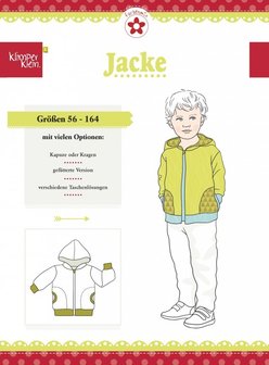 Klimperklein, Jacke, patroon van een jas voor zomer en winter in de maten 56/164