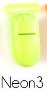 bretelclip, kunststof speenkoordclip neon geel-groen