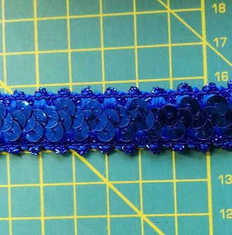 elastisch paillettenband, blauw