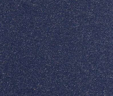 fijne boordstof donker jeansblauw met zilver lurex / 90 cm rondgebreid