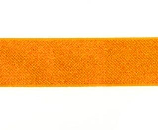 glitter-taille-elastiek oranje 2,5 cm breed:  / HALVE METER
