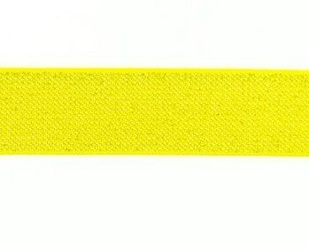 glitter-taille-elastiek geel 2,5 cm breed:  / HALVE METER