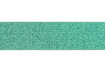 glitter-taille-elastiek oud groen 2,5 cm breed:  / HALVE METER