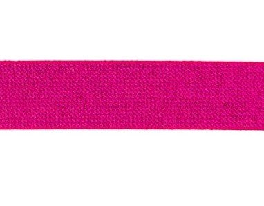 glitter-taille-elastiek fuchsia 2,5 cm breed:  / HALVE METER