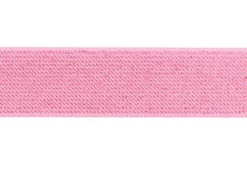 glitter-taille-elastiek roze 2,5 cm breed:  / HALVE METER