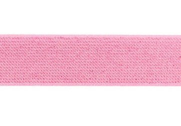 glitter-taille-elastiek roze 2,5 cm breed:  / HALVE METER