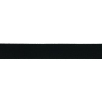 taille-elastiek 2,5 cm breed: zwart / HALVE METER