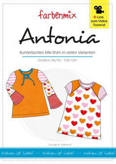 Antonia, patroon van een shirt met variaties voor meisjes