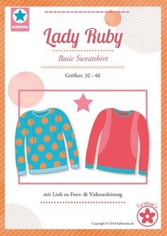 Lady Ruby, patroon van een shirt van MiaLuna 