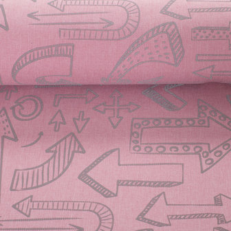 Pondero = reflecterende softshell: pijlen op zacht roze (in de hoop dat ik ruimte krijg, nu in de opruiming!)