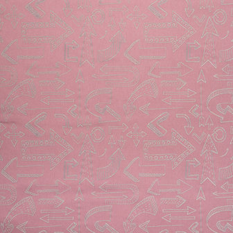Pondero = reflecterende softshell: pijlen op zacht roze (in de hoop dat ik ruimte krijg, nu in de opruiming!)