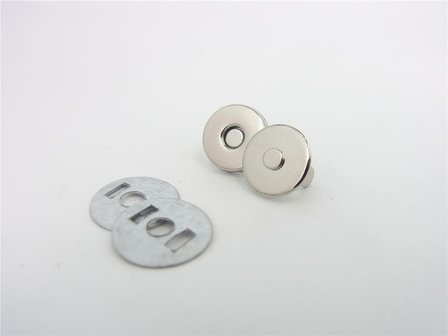 magneetsluiting 14mm zilverkleurig superdun!