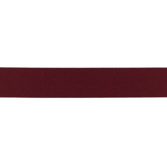 taille-elastiek 2,5 cm breed: bordeaux-heel donkerrood / HALVE METER  