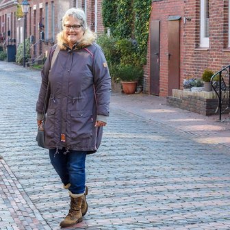 Big Lady Neve, patroon van een parka jas van MiaLuna 