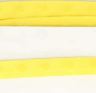 drukkertjesband knal geel: afstand 2,5 cm: HALVE meter