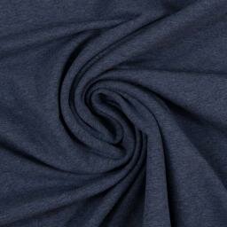 Eike melange: zacht-geruwde sweat-tricot jeansblauw