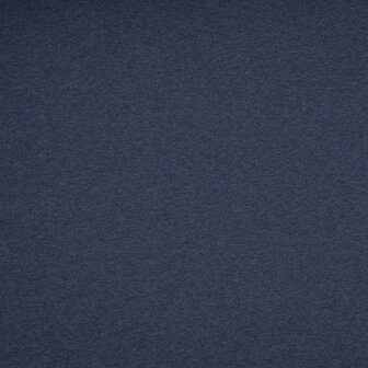 Eike melange: zacht-geruwde sweat-tricot jeansblauw