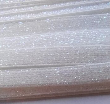 gebroken wit elastiek met glitterdraad