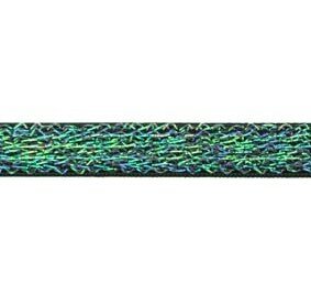 zwart elastiek met  blauw/groen glitterdraad
