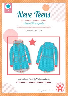 NEVE Teens, een parka voor herfst en winter maat 128 t-m 164