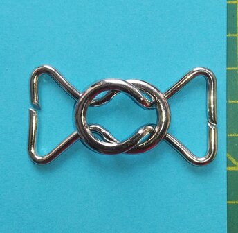  klemgesp met zilverkleurige ringen: metaal 25 mm voor het maken van een ceintuur