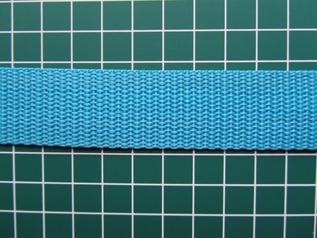 stevig tassenband 2,5 cm breed, dirty middenblauw