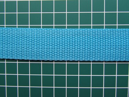 stevig tassenband 2,5 cm breed, dirty middenblauw