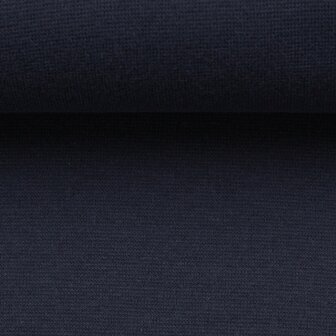 Heike: fijne boordstof donkerblauw