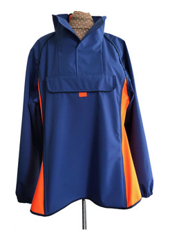 Borax = dunne softshell blauw: wind-, waterdicht en ademend!