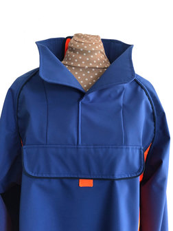 Borax = dunne softshell blauw: wind-, waterdicht en ademend!