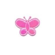 klein vlindertje glimmend roze 20 x 20 mm