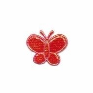 klein vlindertje glimmend rood 20 x 20 mm