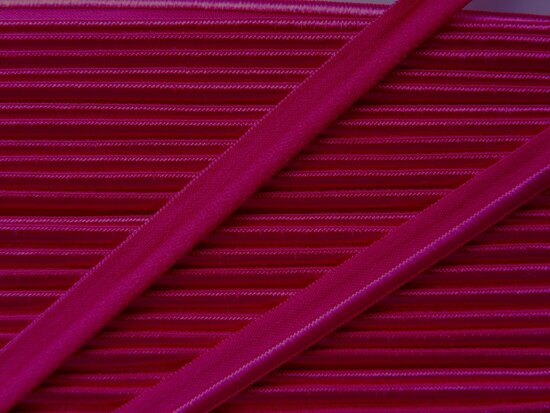 elastisch paspelband, donkerfuchsia