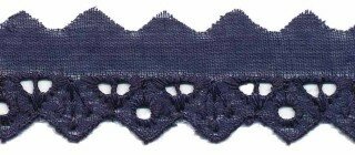broderie smal, donkerblauw