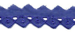 broderie smal, blauw