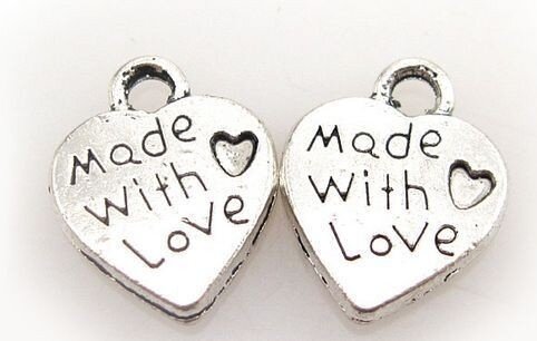 bedeltje: hartje "made with love"