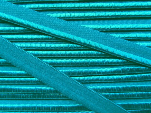 elastisch paspelband, turquoise