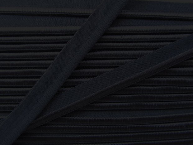elastisch paspelband, zwart