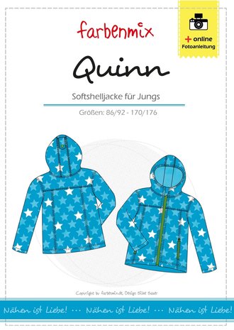 Quinn, patroon van een softshelljas