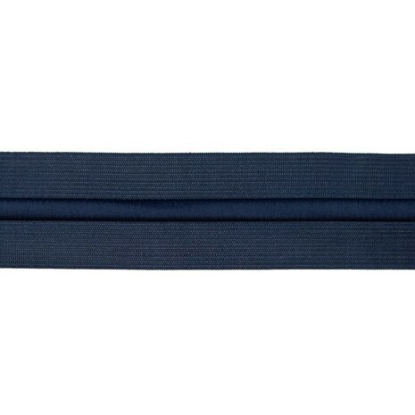 taille-elastiek 5 cm breed met koord in het midden: donkerblauw /HALVE METER