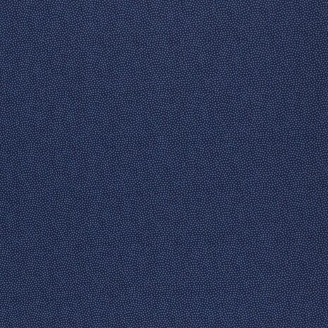 Dotty: 100 % katoenen poplin donkerblauw met blauwe kleine stipjes