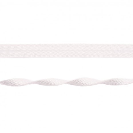 wit: omvouwelastiek 2 cm breed met een mooie structuur