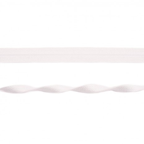 wit: omvouwelastiek 2 cm breed met een mooie structuur