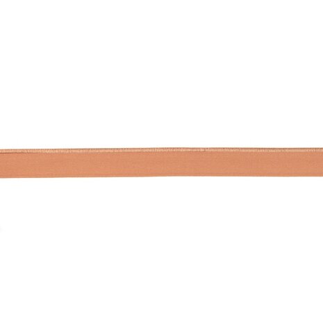 omvouwelastiek 2 cm breed met glimmende rand, donker zalmkleurig