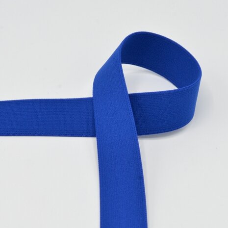 taille-elastiek 2,5 cm breed: blauw/ HALVE METER