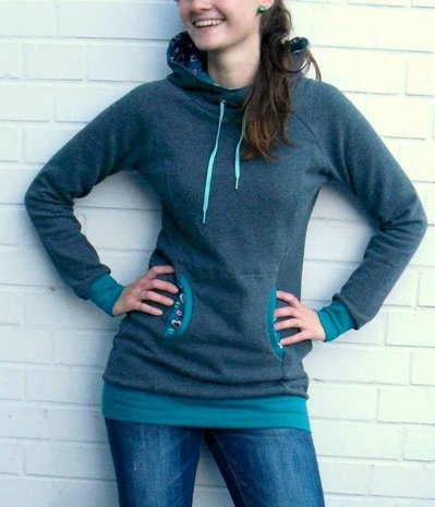 Lady COMET/ patroon van een hoody in de maten 34, 36, 38, 40, 42, 44