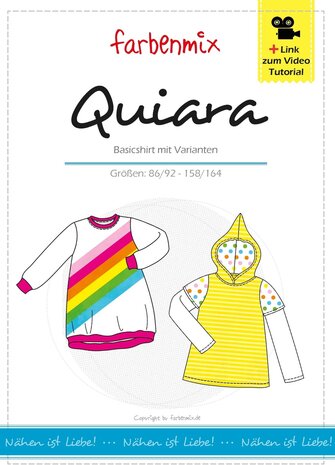 Quiara, shirt of shirtjurk in de maten 86/92, 98/104, 110/116, 122/128, 134/140, 146/152, 158/164.